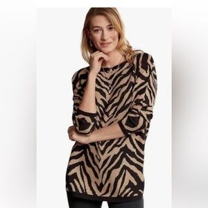 Cabi Dani Zebra print pullover
